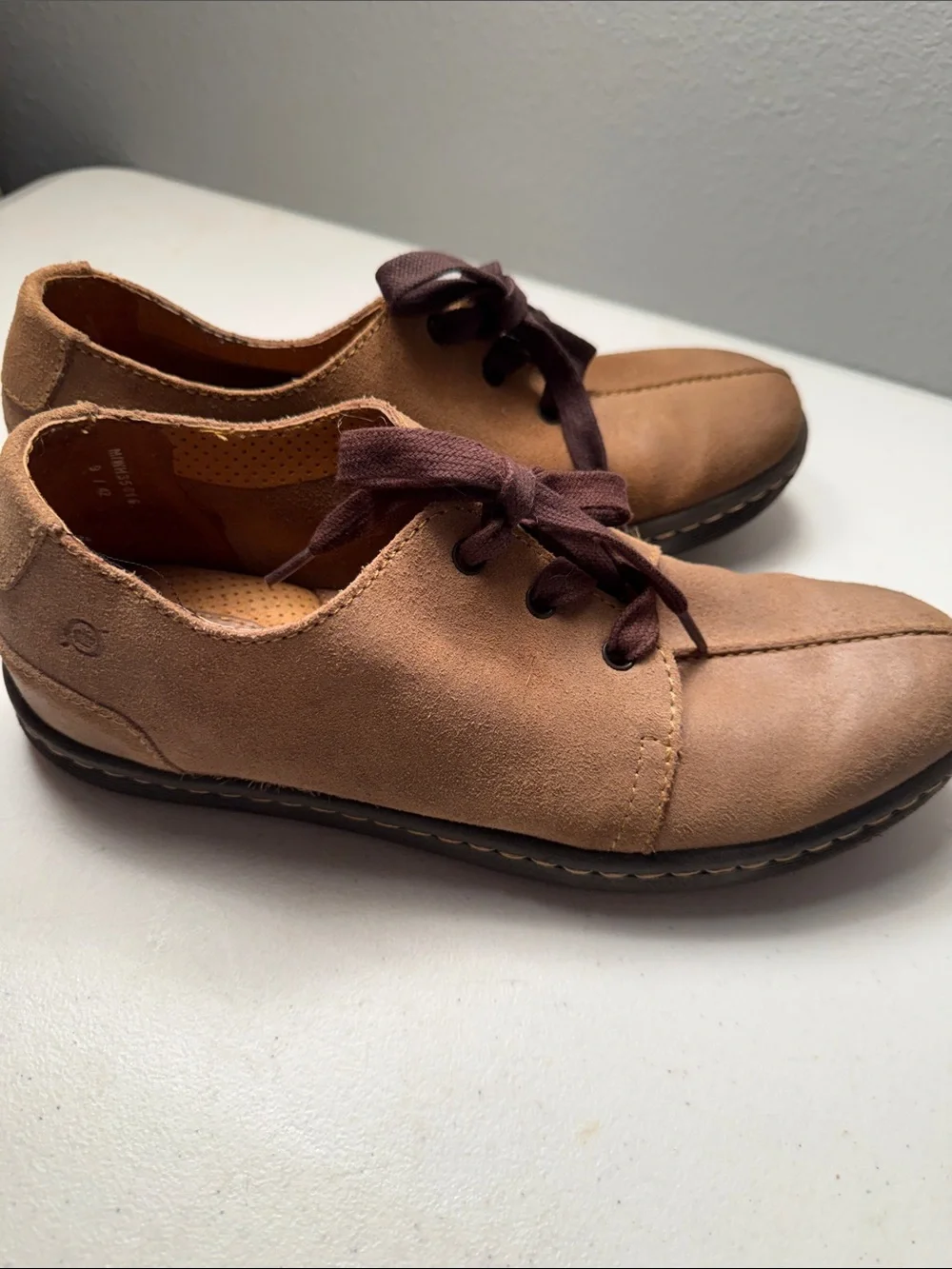 Born Brown Suede Chukka Boots with Dark Brown Laces
